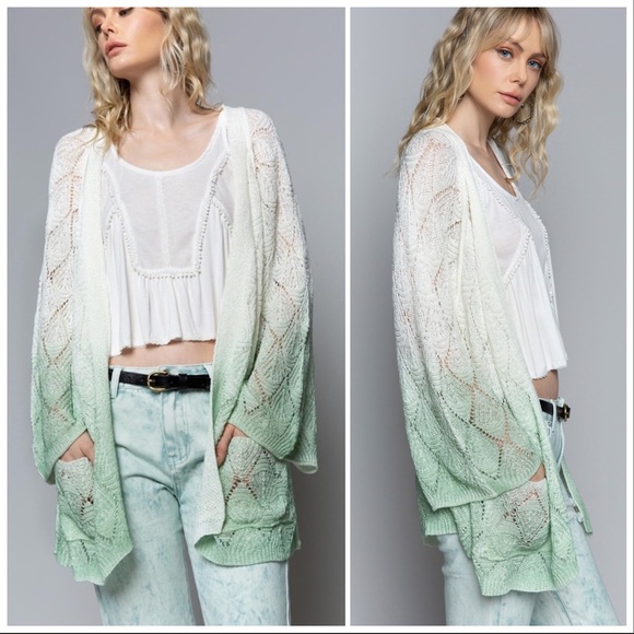 Feeling the Breeze in Pistachio-Ombre Cardigan - Picture 8 of 12